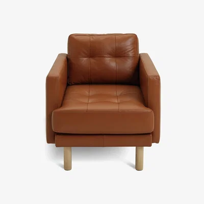 Habitat Habitat Newell Leather Armchair - Tan