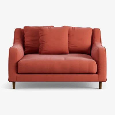 Habitat Habitat Swift Fabric Cuddle Chair - Papaya - Dark Leg