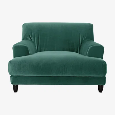 Habitat Habitat Askem Velvet Cuddle Chair - Emerald Green