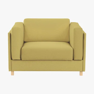 Habitat Colombo Saffron Yellow FaBric Armchair Sofa Bed, Saffron Yellow