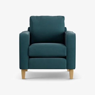 Habitat Habitat Flint Fabric Armchair - Teal - Ash Leg