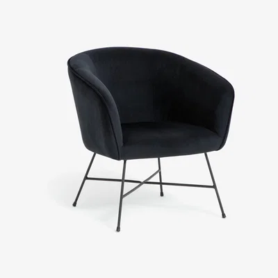 Habitat Habitat Jax Velvet Accent Chair - Black