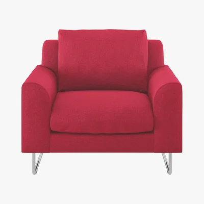 Habitat Lyle Red Textured FaBric Armchair, Red