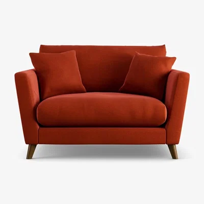 Habitat Habitat Lomond Velvet Cuddle Chair - Orange - Dark Leg
