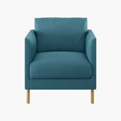 Habitat Hyde Teal Armchair, Wooden Legs, Teal