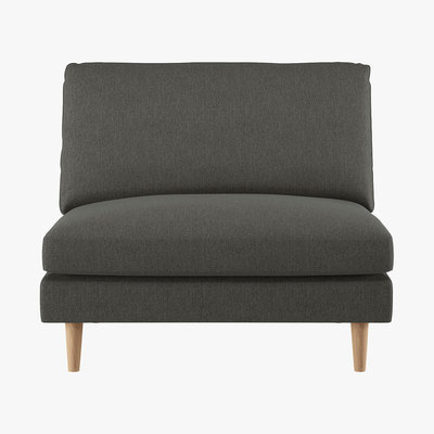 Habitat Teo Charcoal Grey FaBric Armchair, Charcoal