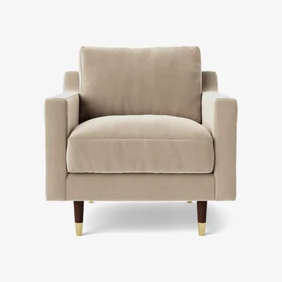 Habitat Swoon Rieti Velvet Armchair - Taupe