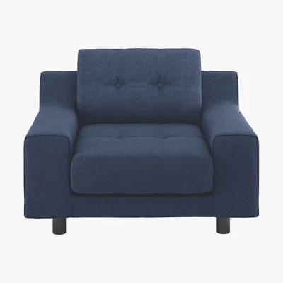 Habitat Hendricks Blue Amatheon Wool Armchair, Blue