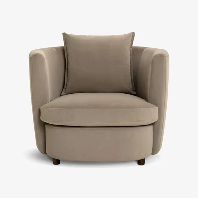 Habitat Habitat Virgil Velvet Cuddle Chair - Latte