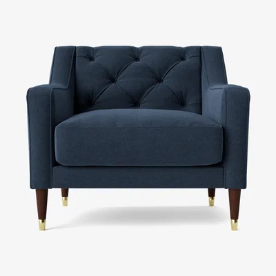 Habitat Swoon Pritchard Fabric Armchair - Indigo Blue