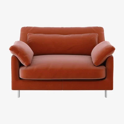 Habitat Habitat Cuscino Velvet Cuddle Chair - Orange