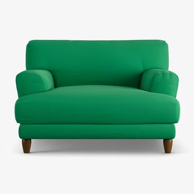 Habitat Habitat Askem Fabric Cuddle Chair - Emerald Green - Dark Leg