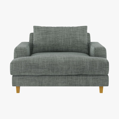 Habitat Wiltons Grey Woven FaBric Armchair, Grey