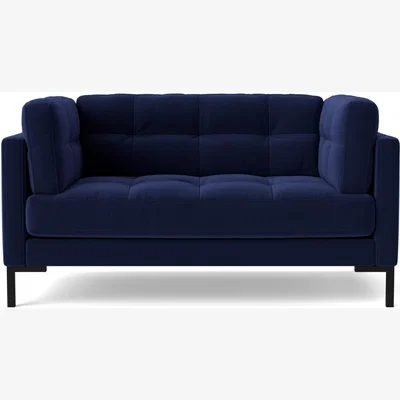 Habitat Swoon Landau Velvet Cuddle Chair - Ink Blue