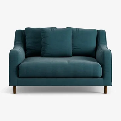 Habitat Habitat Swift Fabric Cuddle Chair - Teal - Dark Leg