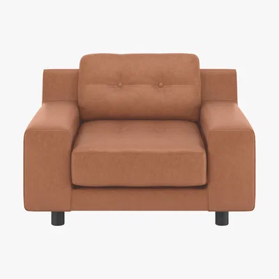 Habitat Hendricks Luxury Tan Leather Armchair, Tan