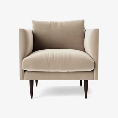 Habitat Swoon Luna Velvet Armchair - Taupe