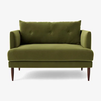 Habitat Swoon Kalmar Velvet Cuddle Chair - Fern Green