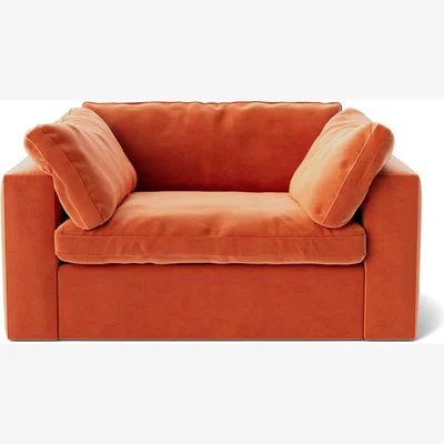 Habitat Swoon Seattle Velvet Cuddle Chair - Burnt Orange
