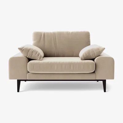 Habitat Swoon Tulum Velvet Cuddle Chair - Taupe