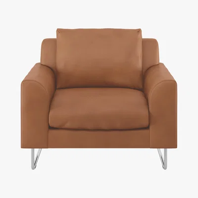 Habitat Lyle Tan Premium Leather Armchair, Tan