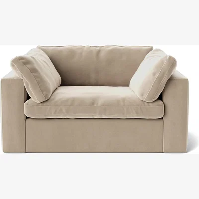 Habitat Swoon Seattle Velvet Cuddle Chair - Taupe