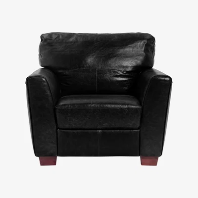 Habitat Habitat Milford Leather Chair - Black