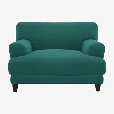 Habitat Habitat Askem Velvet Cuddle Chair - Teal