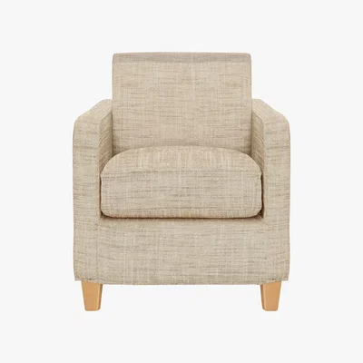 Habitat Chester Natural Italian Woven FaBric Armchair, Natural