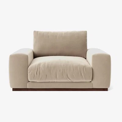 Habitat Swoon Denver Velvet Cuddle Chair - Taupe