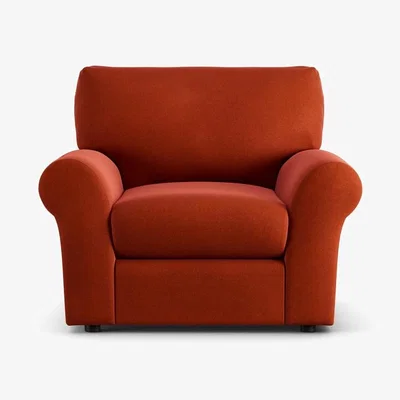 Habitat Habitat Molton Velvet Armchair - Burnt Orange