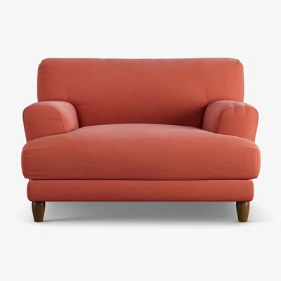 Habitat Habitat Askem Fabric Cuddle Chair - Papaya - Dark Leg