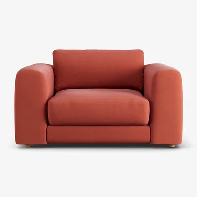 Habitat Habitat Ayr Fabric Cuddle Chair - Papaya