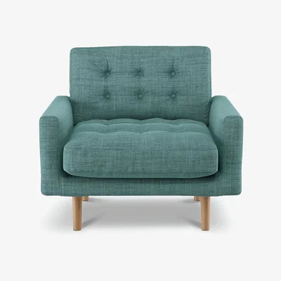 Habitat Habitat Fenner Teal Blue Fabric Armchair