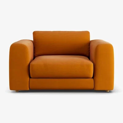 Habitat Habitat Ayr Fabric Cuddle Chair - Orange