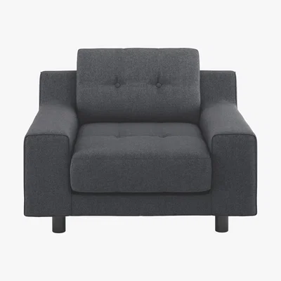 Habitat Hendricks Charcoal Grey Wool Armchair, Charcoal