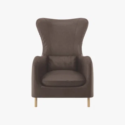 Habitat Smithfield Chocolate Luxury Leather Wingback Armchair, Brown