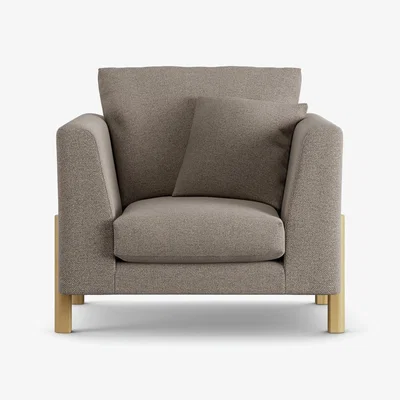 Habitat Habitat Aston Fabric Armchair - Mocha - Ash Leg