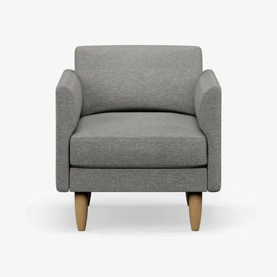 Habitat Hutch Fabric Curve Arm Armchair - Dove Grey