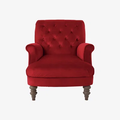 Habitat Habitat Valerie Velvet Accent Chair - Orange