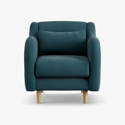Habitat Habitat Turnmill Fabric Armchair - Teal - Ash Leg