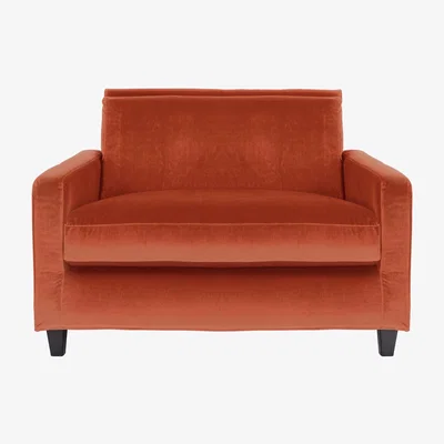 Habitat Habitat Chester Velvet Cuddle Chair - Orange