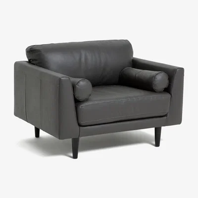 Habitat Habitat Jackson Leather Cuddle Chair - Grey