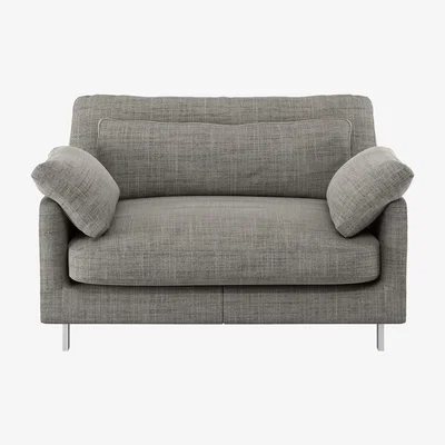 Habitat Habitat Cuscino Fabric Cuddle Chair - Black and White