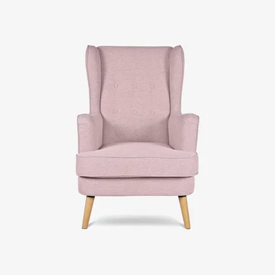 Habitat Habitat Callie Fabric Wingback Chair - Blush Pink