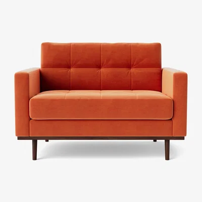 Habitat Swoon Berlin Velvet Cuddle Chair - Burnt Orange