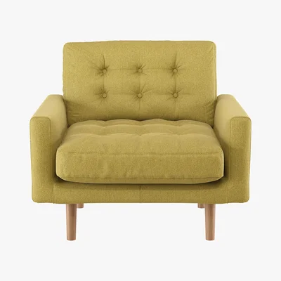Habitat Fenner Saffron Yellow FaBric Armchair, Yellow