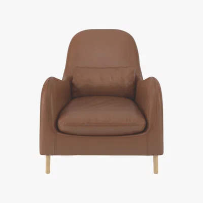 Habitat Smithfield Light Brown Leather Armchair, Light Brown