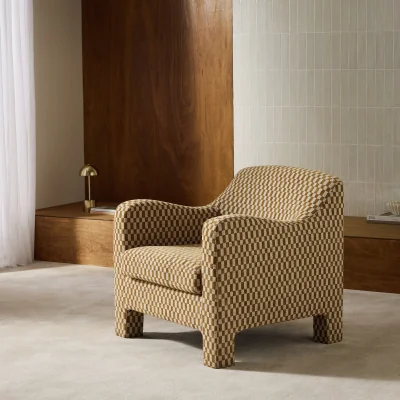 Habitat Habitat Vinny Fabric Armchair - Khaki