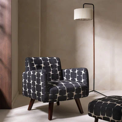 Habitat Habitat x Scion Lohko Fabric Armchair - Black & White